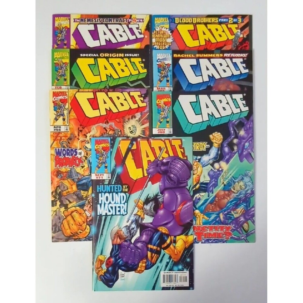 Lot Of 7 1999 Marvel Cable Comics #62-66 69 & 71 VF/NM